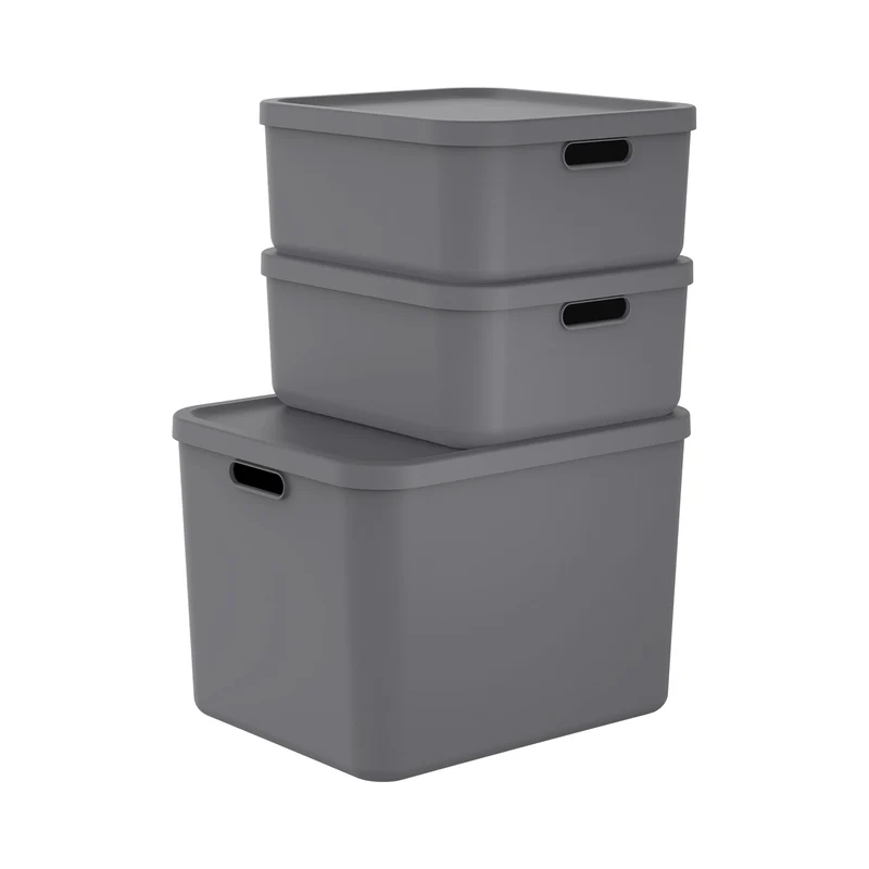 Aufbewahrungsboxen-Set 3tlg. 2x 20l und 55l ALBULA LIGHT