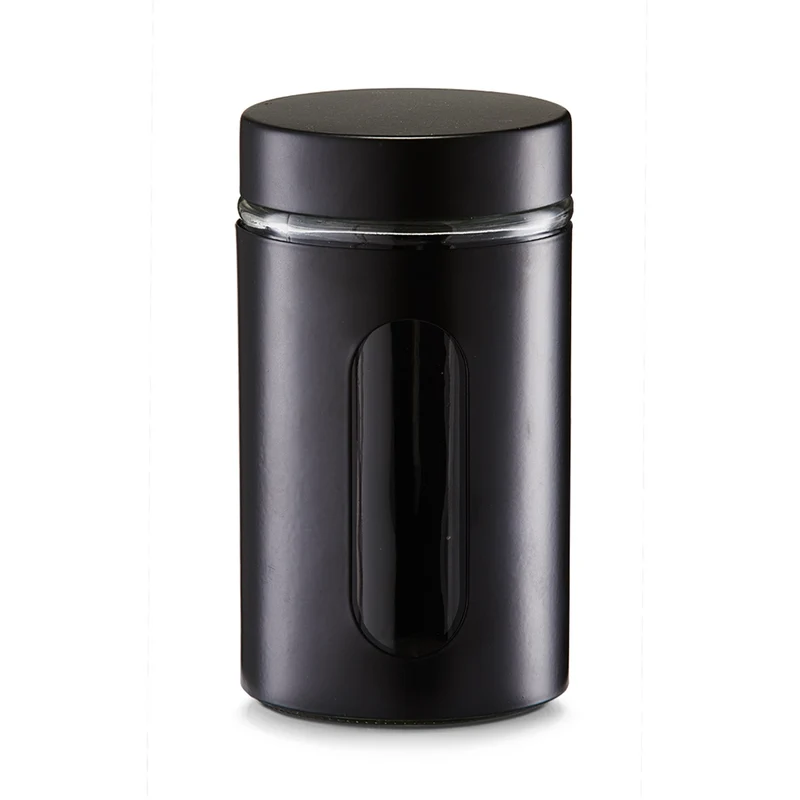 Glasvorratsbehälter 600 ml schwarz Zeller Present