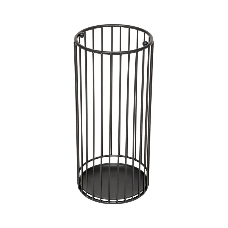 Parapluhouder zwart met lekbak metaal Five®