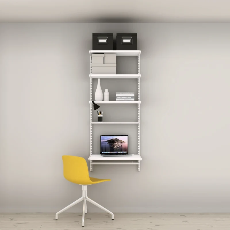 Elfa Home Office Opstelling Compacte Werkplek - 124,8 cm
