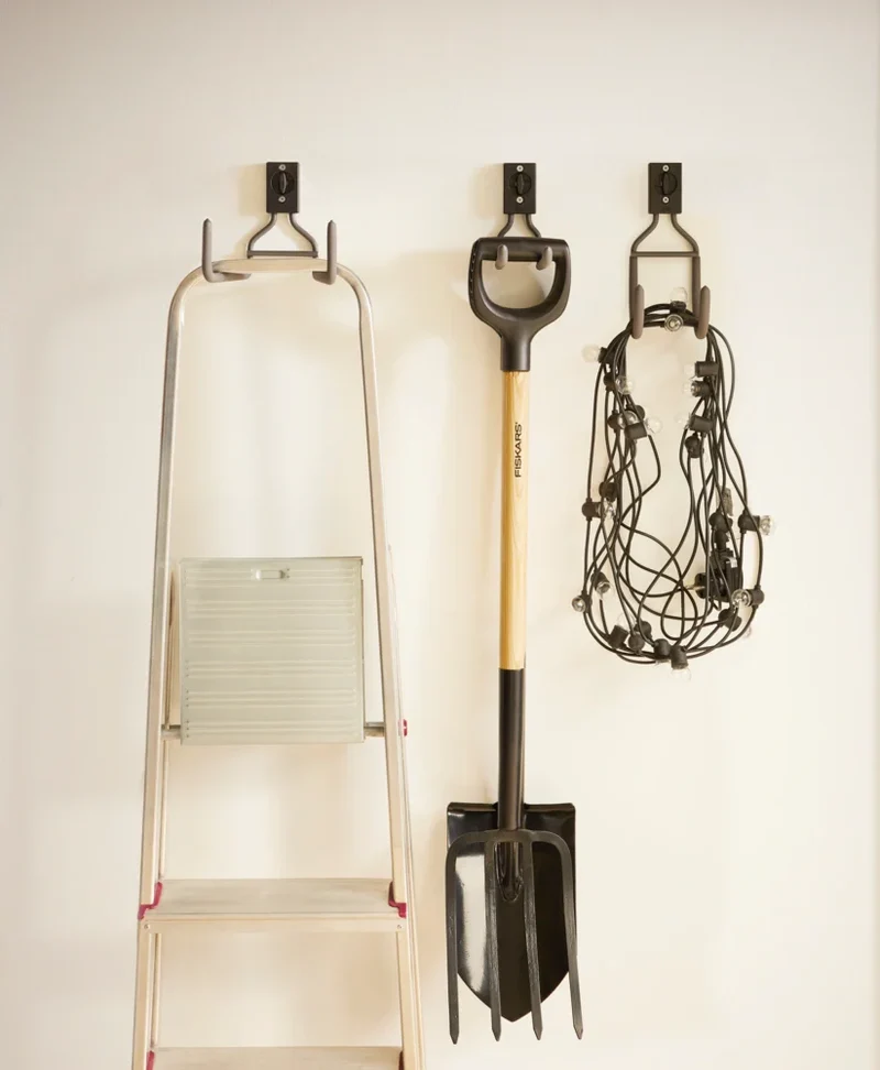 Grote haken set matgrijs - Garage+ by Elfa