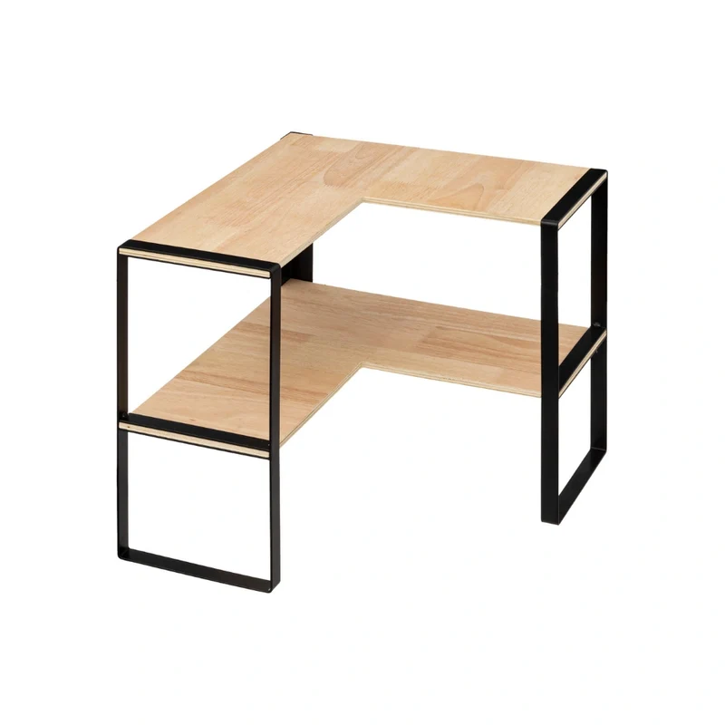 Aanrecht rekje hoek variant hout metaal Five®