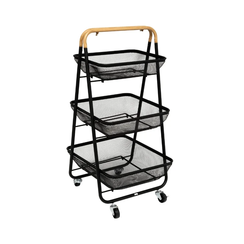 Zwarte trolley staal 3 laags Five®