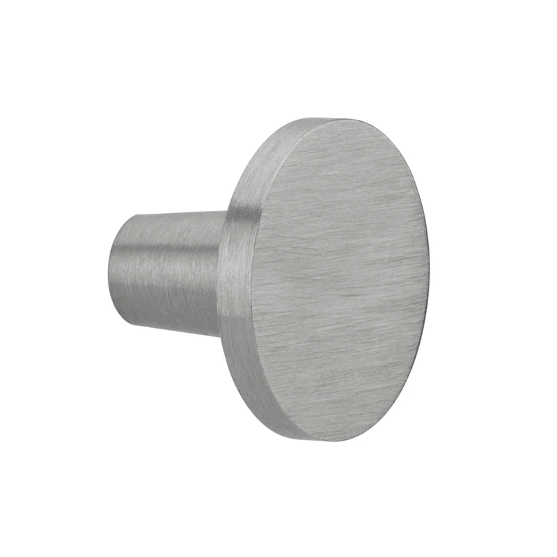 Vlakke knop geborsteld zilver - elfa®