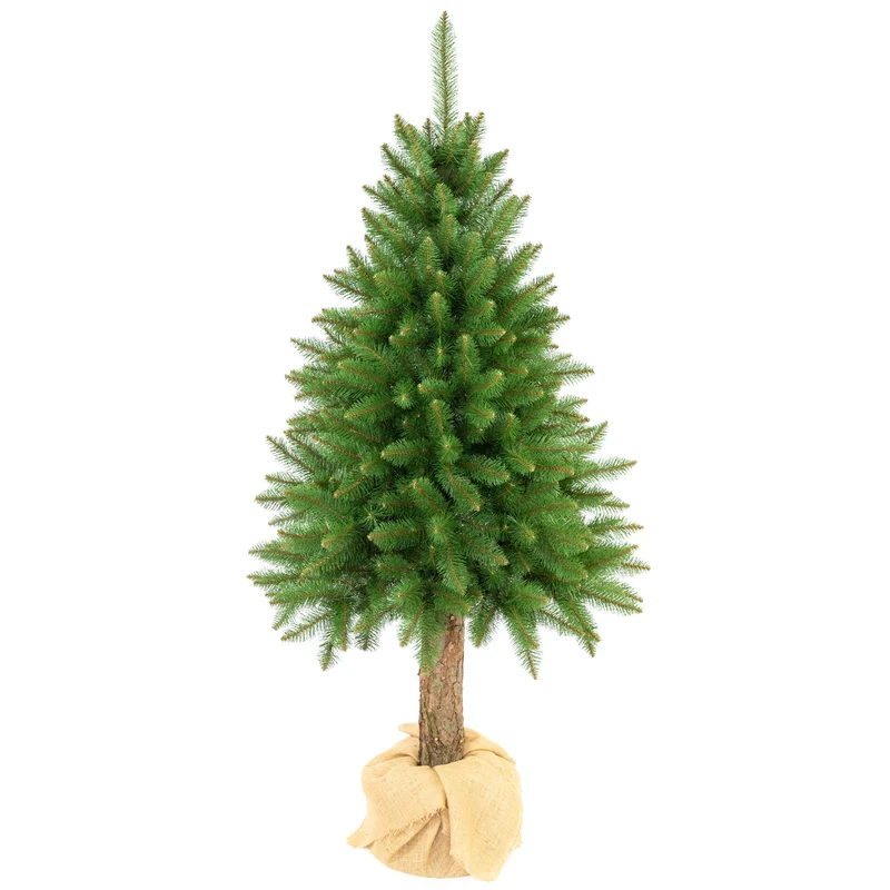 Premium-Fichten-Weihnachtsbaum am Stamm, 160 cm, dicht und naturgetreu, Damich