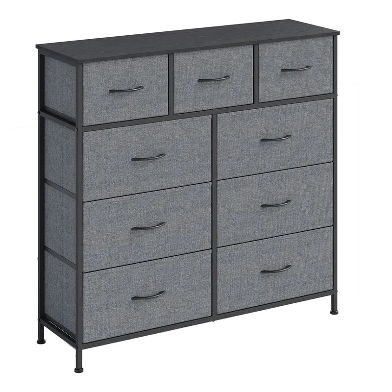 Kommode, Schrank, 9 Stoffschubladen