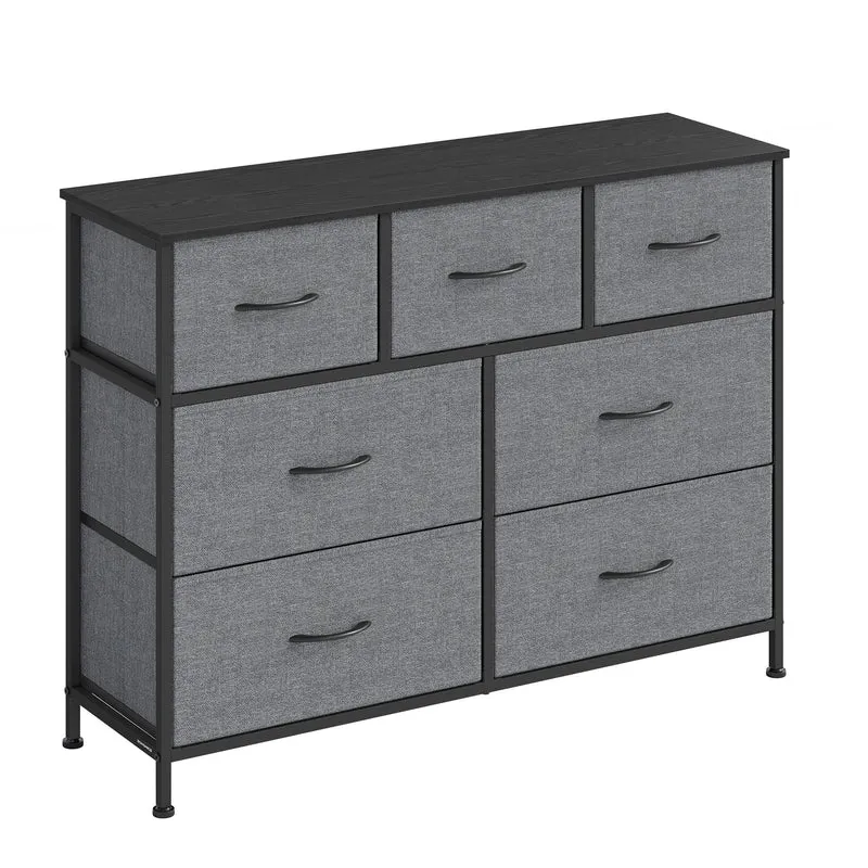 Kommode, Schrank, 7 Stoffschubladen