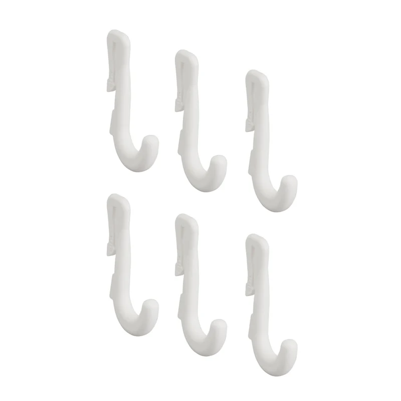 Smalle haak set van 6 wit - Classic by Elfa