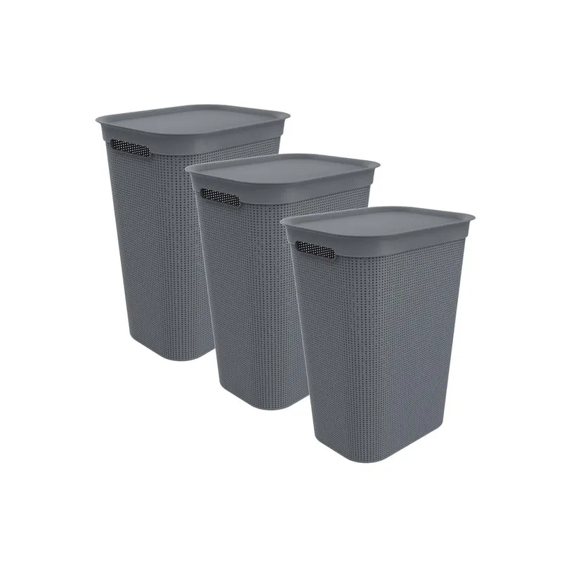 3er Set Wäschesammler 50 l BRISEN