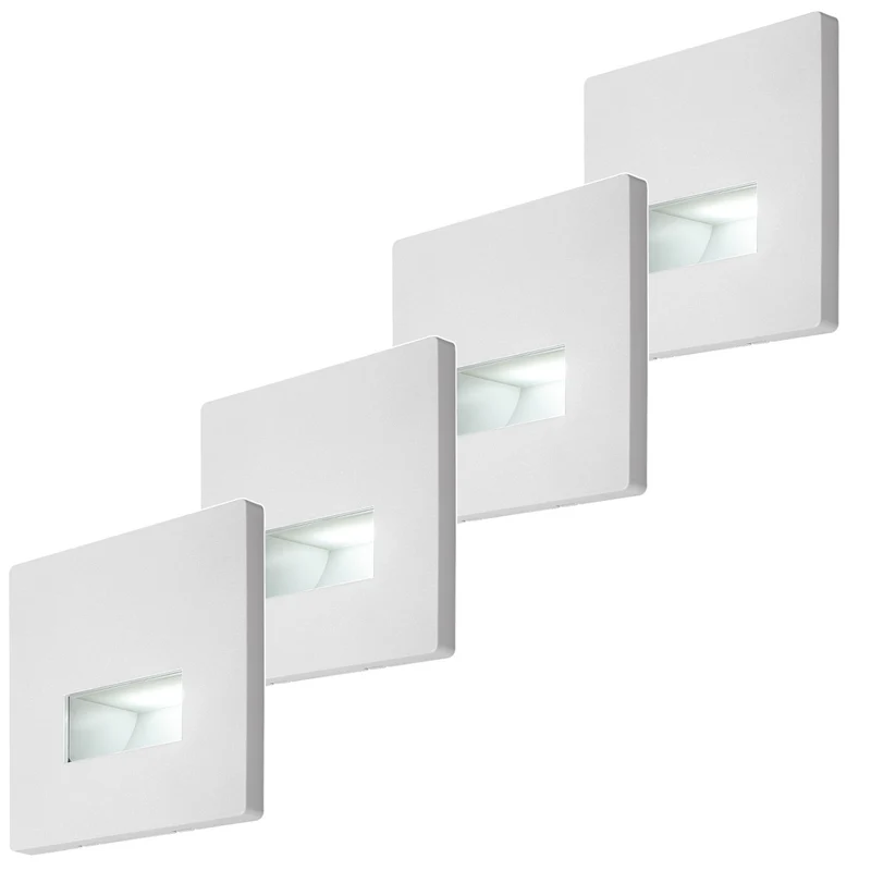 Lunca LED-Lampe 1 W, IP20, weiß, einstellbare Lichtfarbe 3000, 4500, 6500 K, 77196, 4 Stück