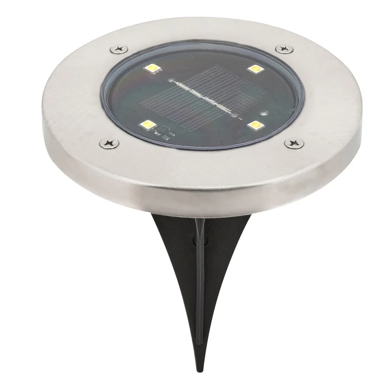 Rabalux Dannet Solar-Gartenleuchte, IP44, Farbe: Satin-Chrom, 7975