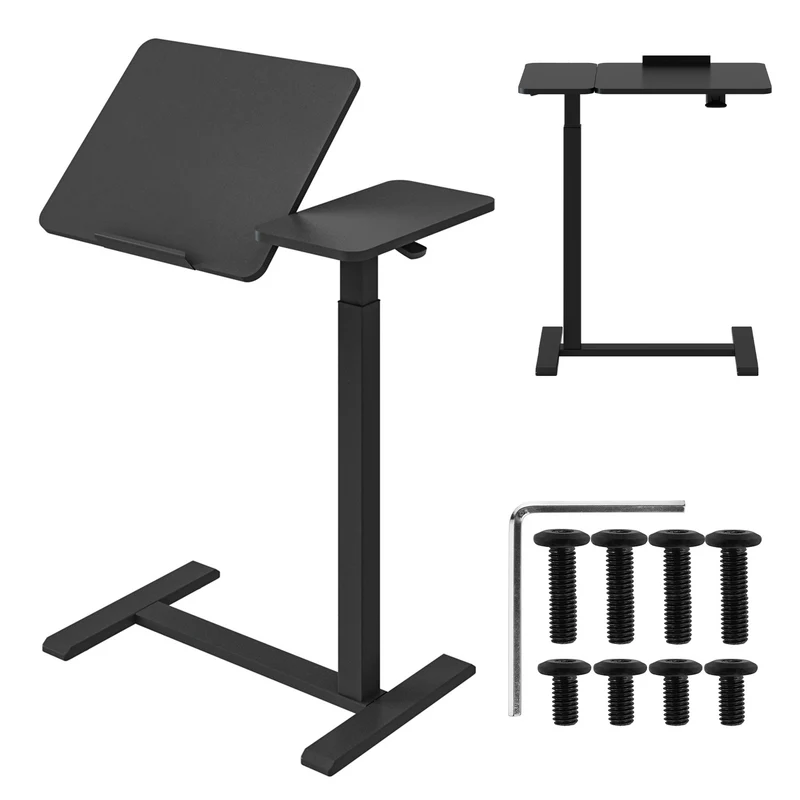 Mobiler Schreibtisch/Laptop-Ständer Maclean, schwarz, höhenverstellbar 76-109cm, max. 30kg , MC-120 B