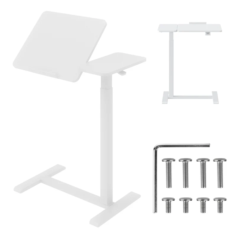Mobiler Schreibtisch/Laptopständer Maclean, weiß, höhenverstellbar 76-109cm, max. 30kg , MC-120 W