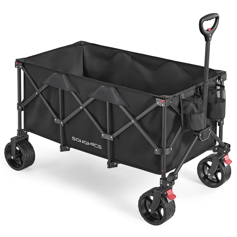 Faltbarer Handwagen mit großem Fassungsvermögen für Garten, Camping und Outdoor-Einsätze