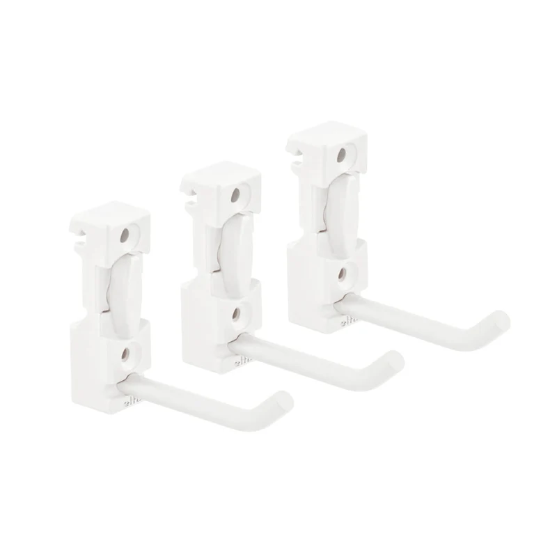 Haak voor opbergrail set van 3 wit - Classic by Elfa