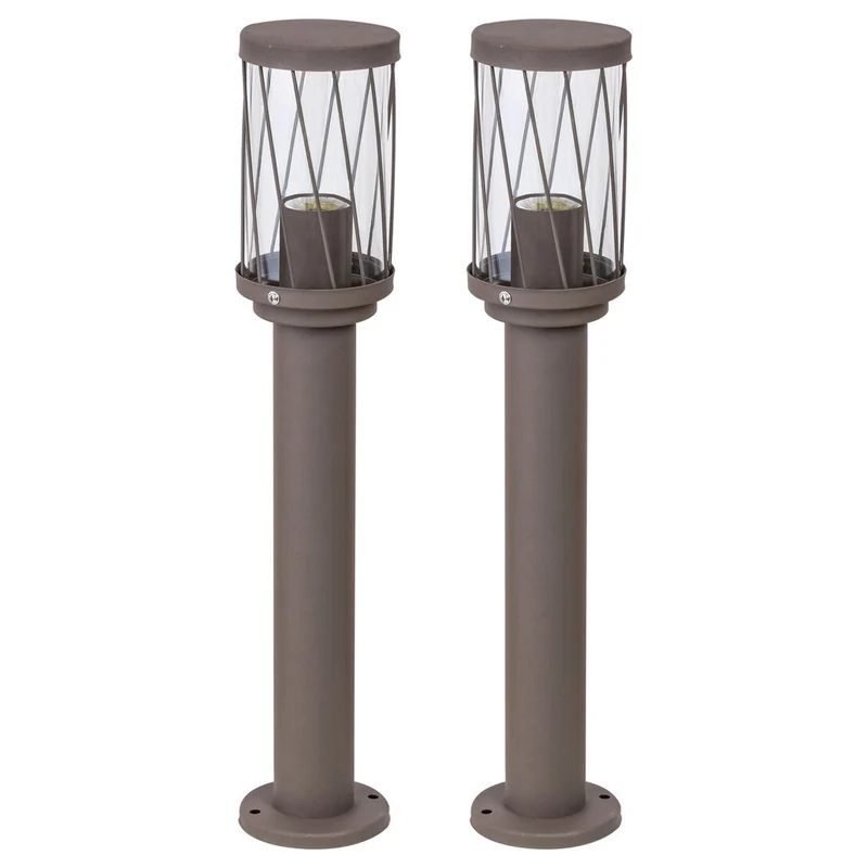 Rabalux Budapest Garten-Standleuchte, IP44, Farbe: Braun, E27-Gewinde, max. 40 W, 8889, 2 Stück