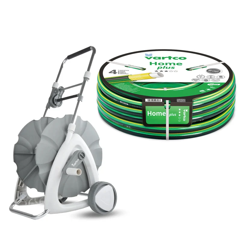 Gartenschlauchwagen 1/2" 45 m + Gartenschlauch Vartco Home Plus 1/2" 30 m Agaplast