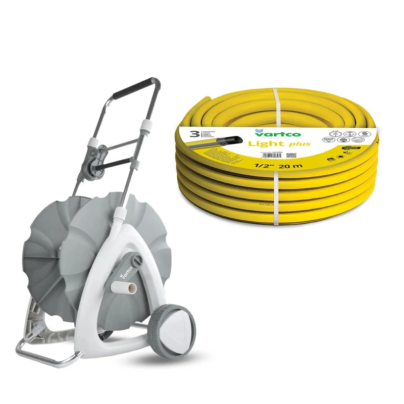 Gartenschlauchwagen + Gartenschlauch Vartco Light Plus 1/2" 20 m Agaplast