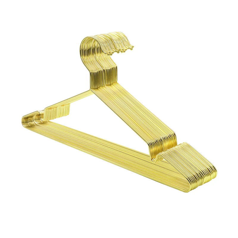 Kleiderbügel aus Metall 20er Set Gold