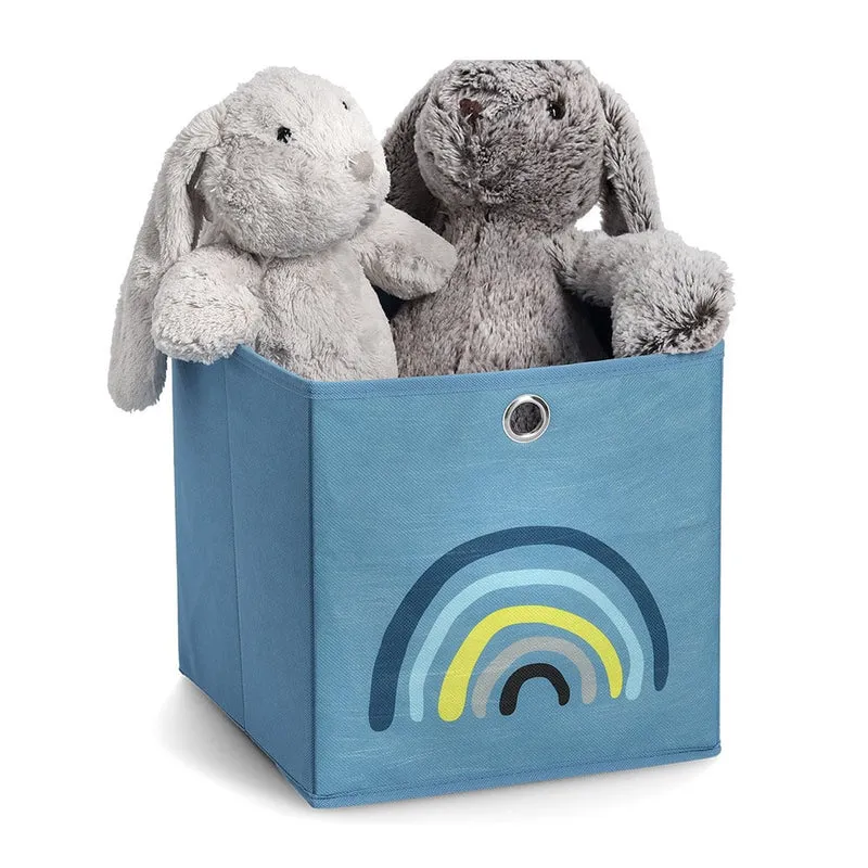Aufbewahrungsbox Kinderzimmer Regenbogen blau Zeller