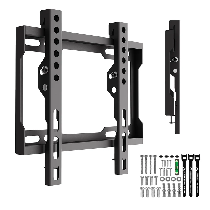 Maclean TV-Halterung/Aufhängung, max. VESA 200x200, 13–43", bis zu 45 kg, schwarz, Neigungsverstellung 0°–8°, MC-186