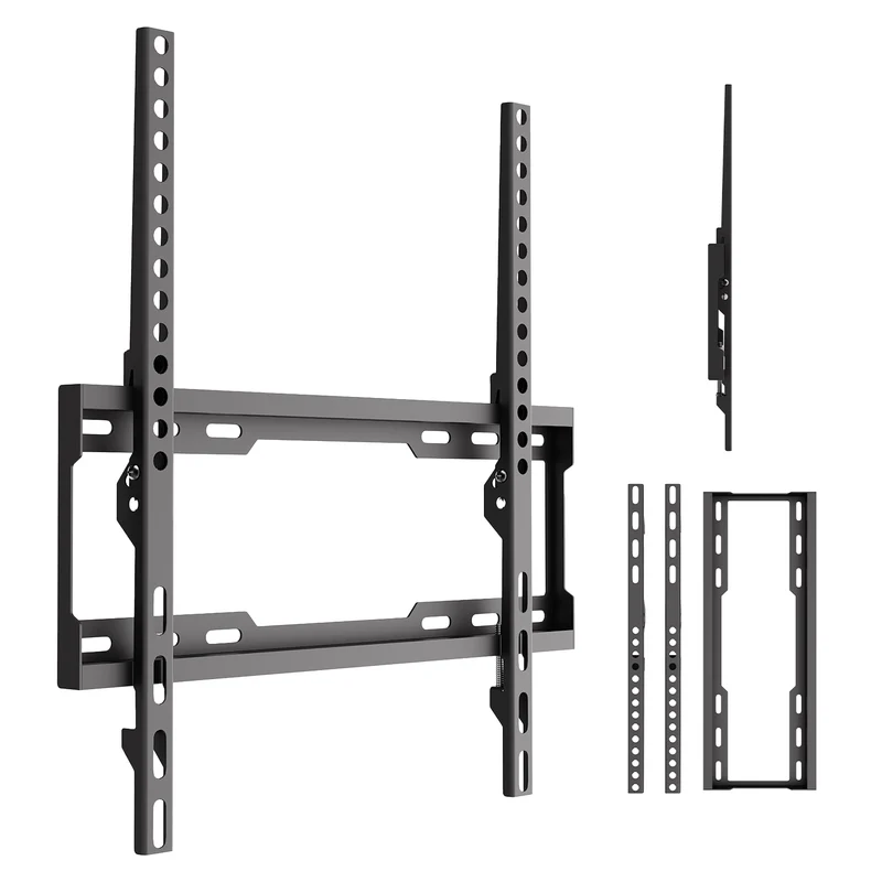 Maclean TV-Halterung/Aufhängung, max. VESA 400x400, 32–75", bis zu 45 kg, schwarz, Neigungsverstellung 0°–-8°, MC-187