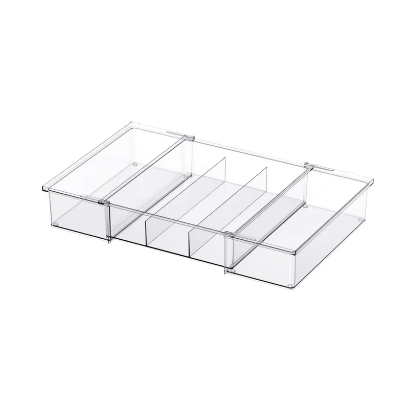 So Clever x Vacane Schubladeneinsatz ausziehbar 5-Fächer 10 cm hoch