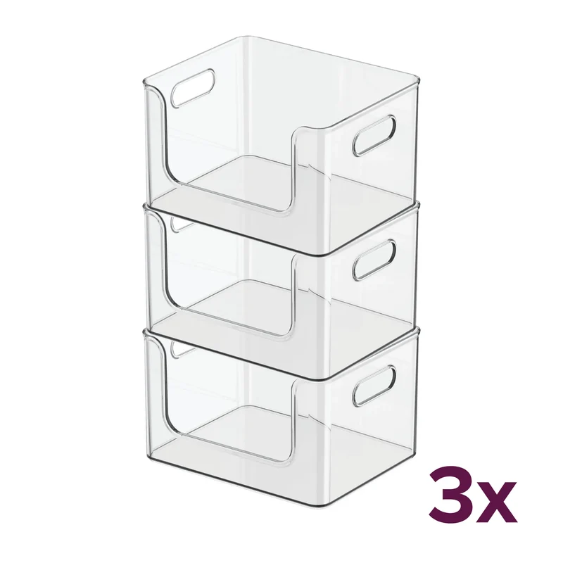 So Clever Transparente Aufbewahrungsbox Medium Frontöffnung Classic Clear