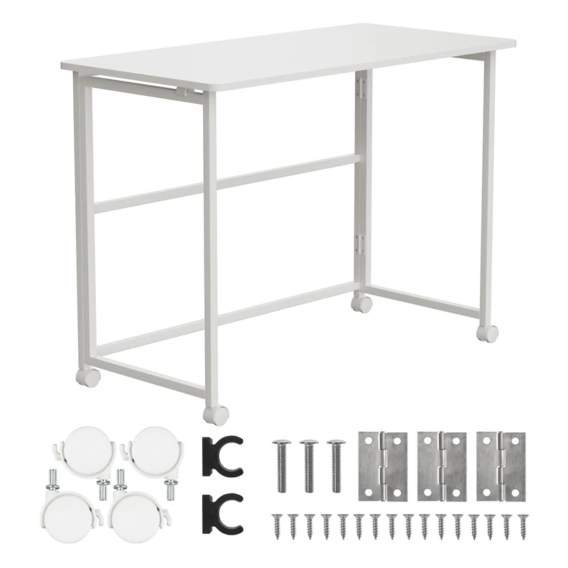 Maclean Klapptisch, weiß, mobil, Platte 100x50cm, max. 50kg, MC-1250 W