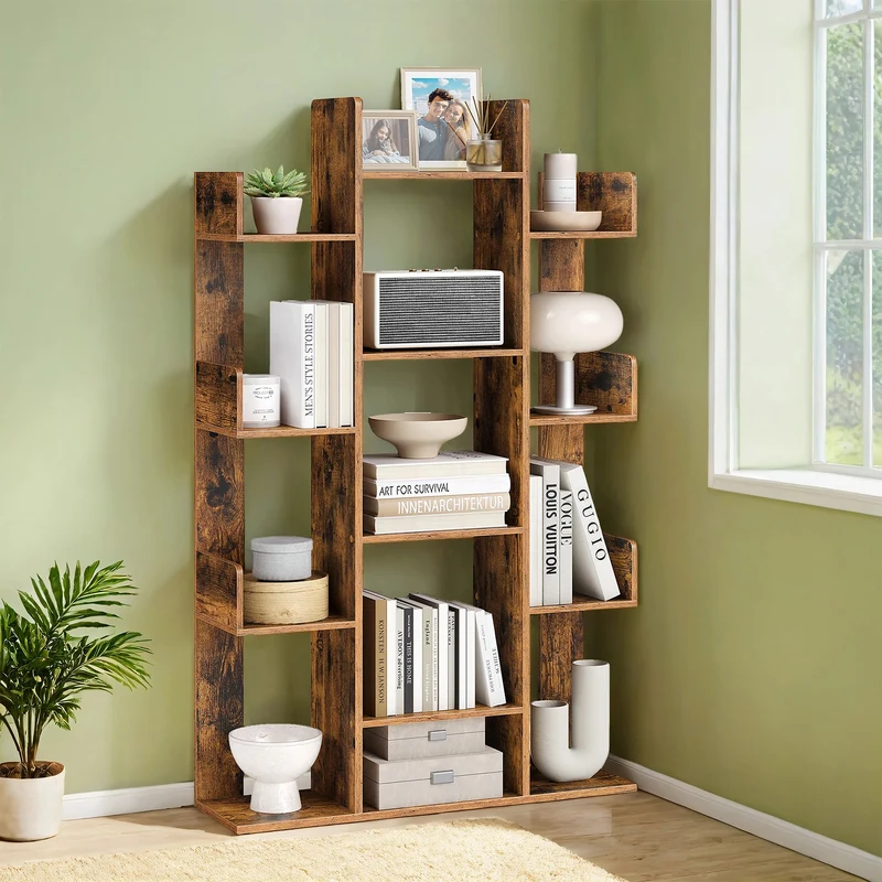 Bücherregal mit 13 Fächern