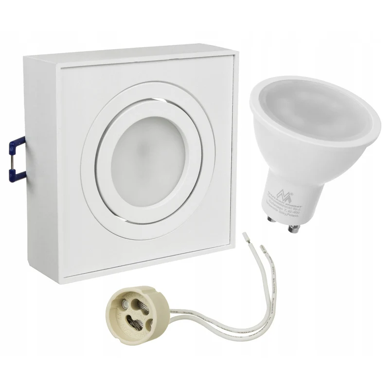 Unterputzleuchte MCE464 W 7W + Led GU10