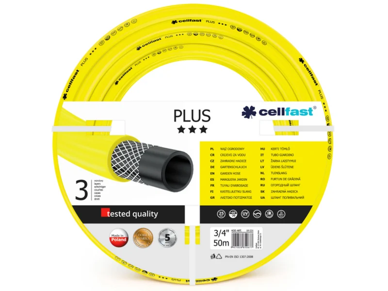 Gartenschlauch Cellfast Plus 3/4 "50m 3-lagiger Schlauch