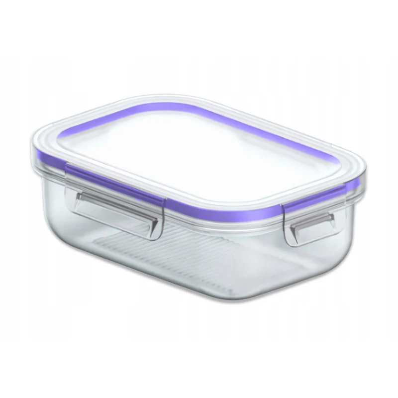 Praktischer Lebensmittelbehälter, transparent, Inhalt 1l, 20x14x7 cm, 10084200