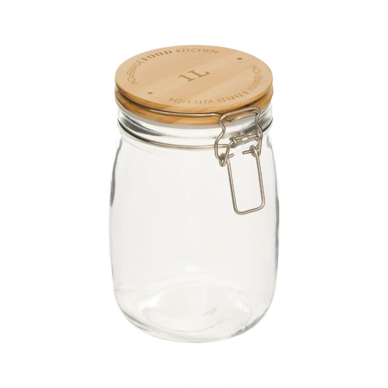 Vorratsglas Holzdeckel 1 Liter Five®