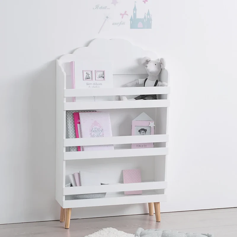 Weißes Bücherregal in Wolkenform für Kinderzimmer Atmosphera