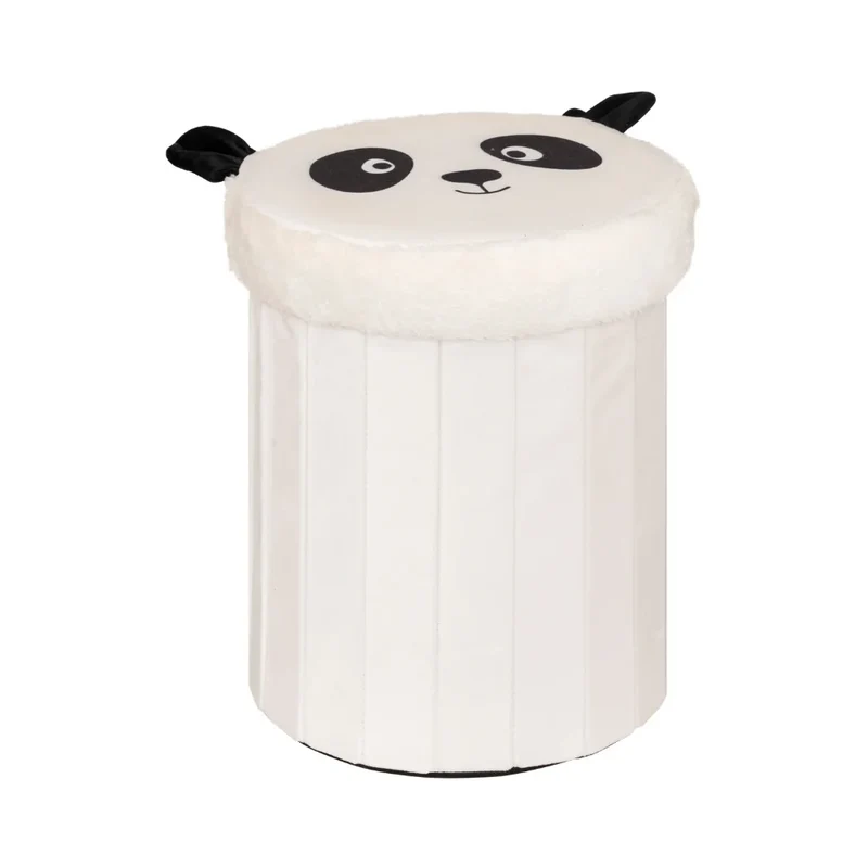 Panda Spielzeugkorb und Pouf mit Deckel Atmosphera