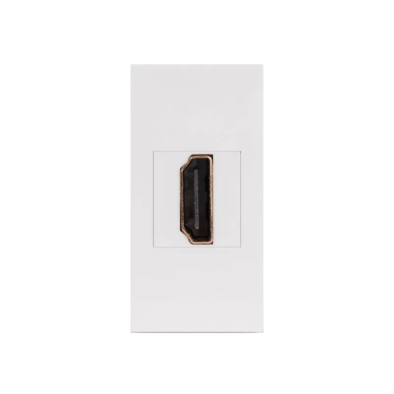 HDMI Steckdose Modulare Wandsteckdose Unterputzdose Wanddose Einbaudose Unterputz Montage (HDMI Steckdose, Weiß)