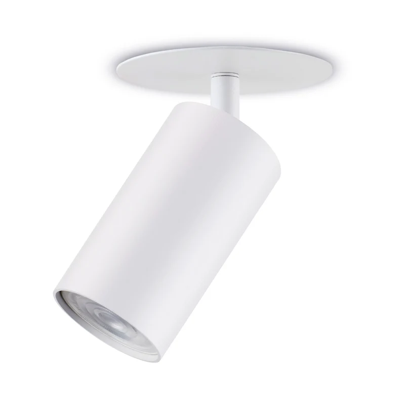 Maclean Einbauleuchte, Spot, rund, Aluminium, GU10, 55x130mm, weiß, MCE364 W + LED-Leuchtmittel GU10 7W Maclean Energy MCE437 NW neutralweiß 4000K, 220-240V~, 50/60Hz, 490 lm