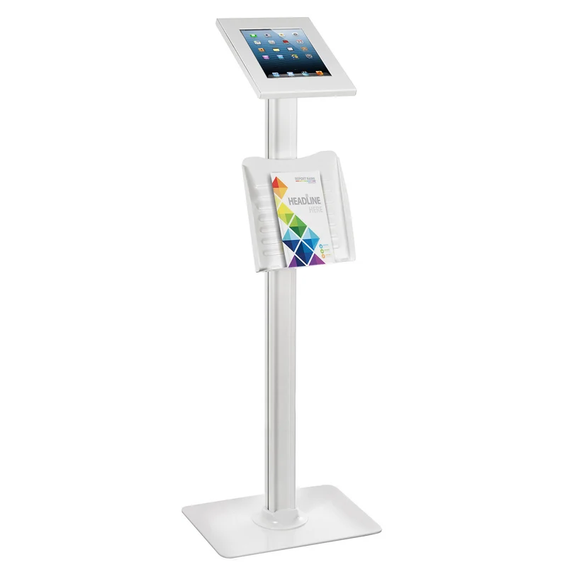 Maclean Tablet-Werbeständer, Bodenständer mit Arretierung, 9.7"/10.2" iPad, 10.5" iPad Air/iPad Pro, 10.1" Samsung Galaxy Tab A (2019), MC-724
