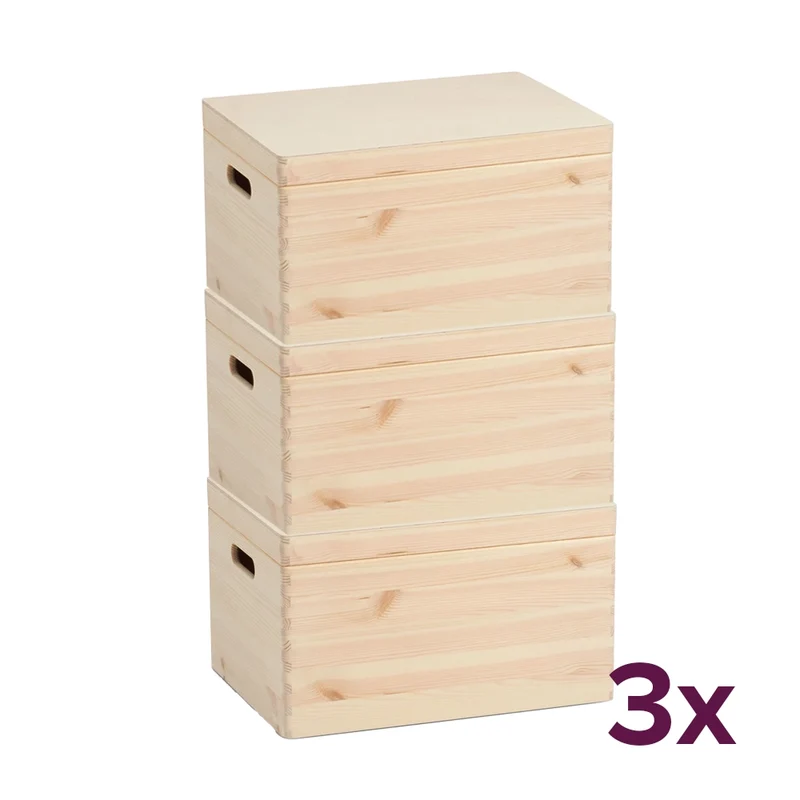 Holzkiste mit Deckel 40x30x23 cm Zeller