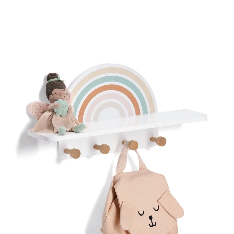 Kinder Wandgarderobe Regenbogen Zeller Present