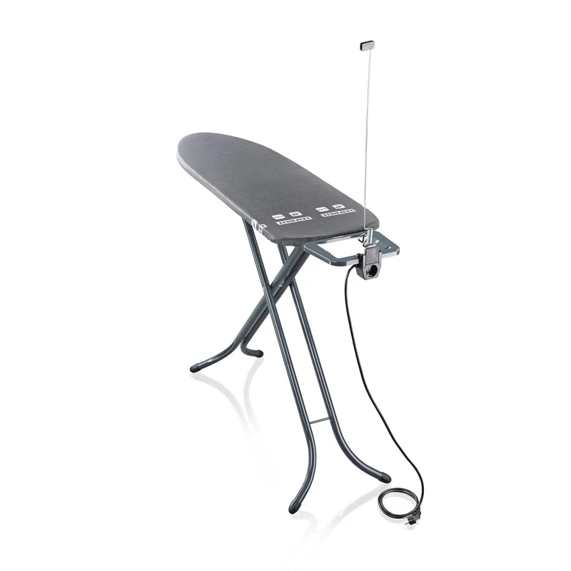 Leifheit Air Board M Black Plus Bügelbrett, reflektiert Wärme und Dampf, höhenverstellbar, 72485