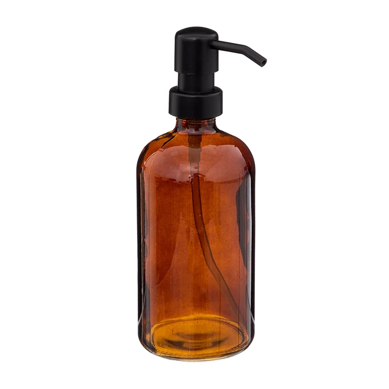 Seifenpumpe aus braunem Glas 450 ml Five®