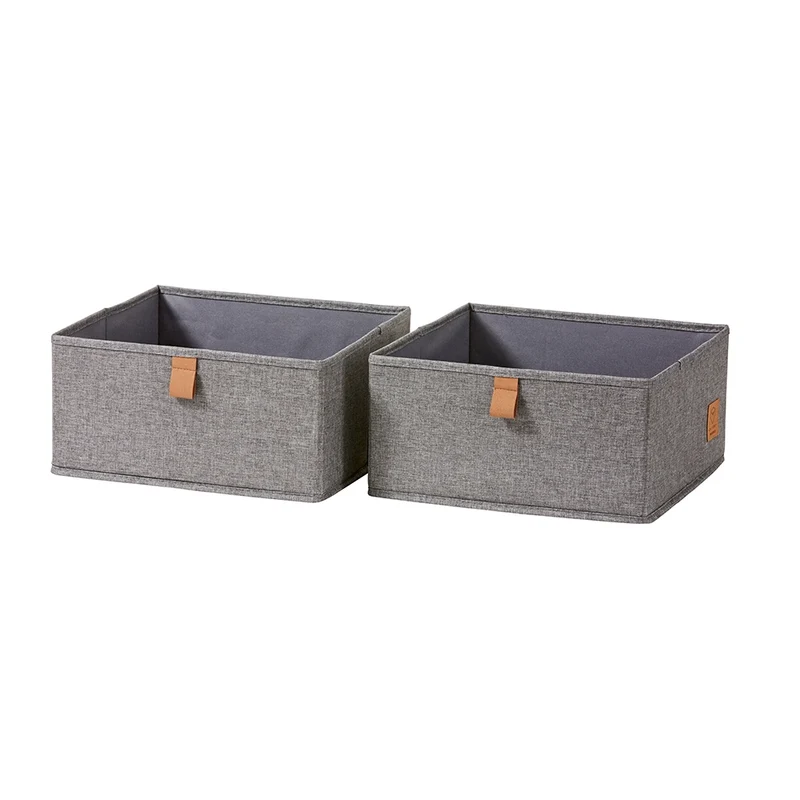 Schubladenkorb grau Kleiderschrank 2x groß Store It