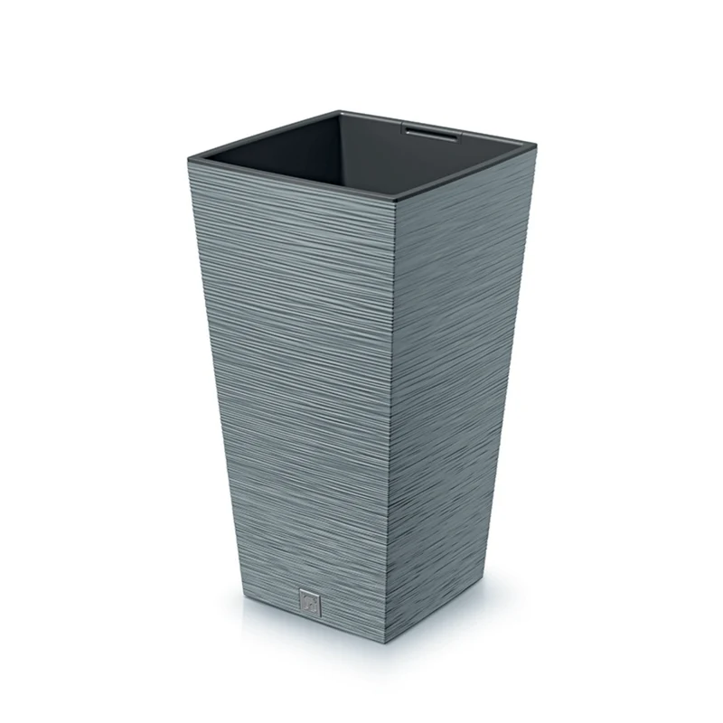 Prosperplast Furu Quadratischer Blumentopf mit Einsatz DFSH265-422U - Farbe Beton (Grau)