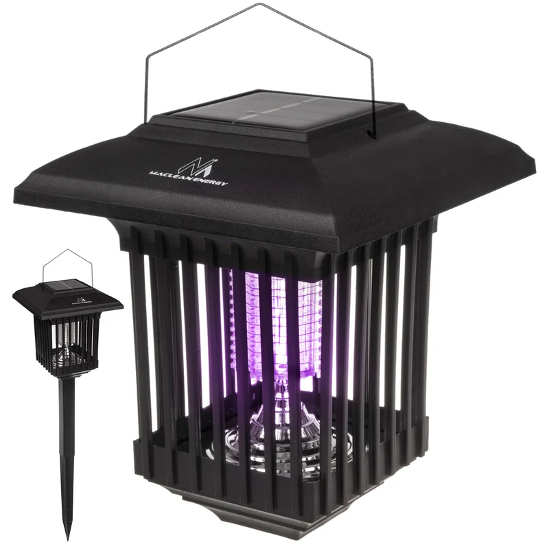 2 in 1 Solar-LED-Dekoleuchte mit Insektenfalle Mückenlampe mit UV-Licht Solar-Lampe Insektenvernichter 2 Arbeitsmodi IP44