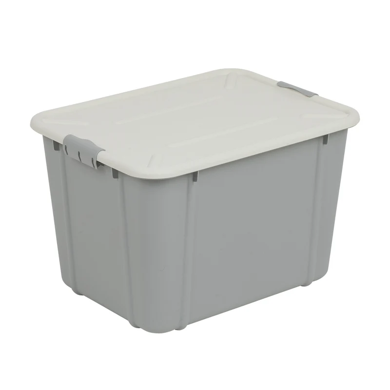 BranQ Velur 30L Aufbewahrungsbox mit Deckel hellgrau