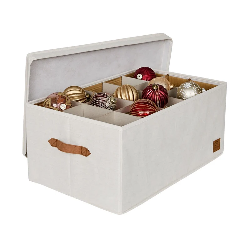 Aufbewahrungsbox für Weihnachtskugeln beige 30 Kugeln Store It