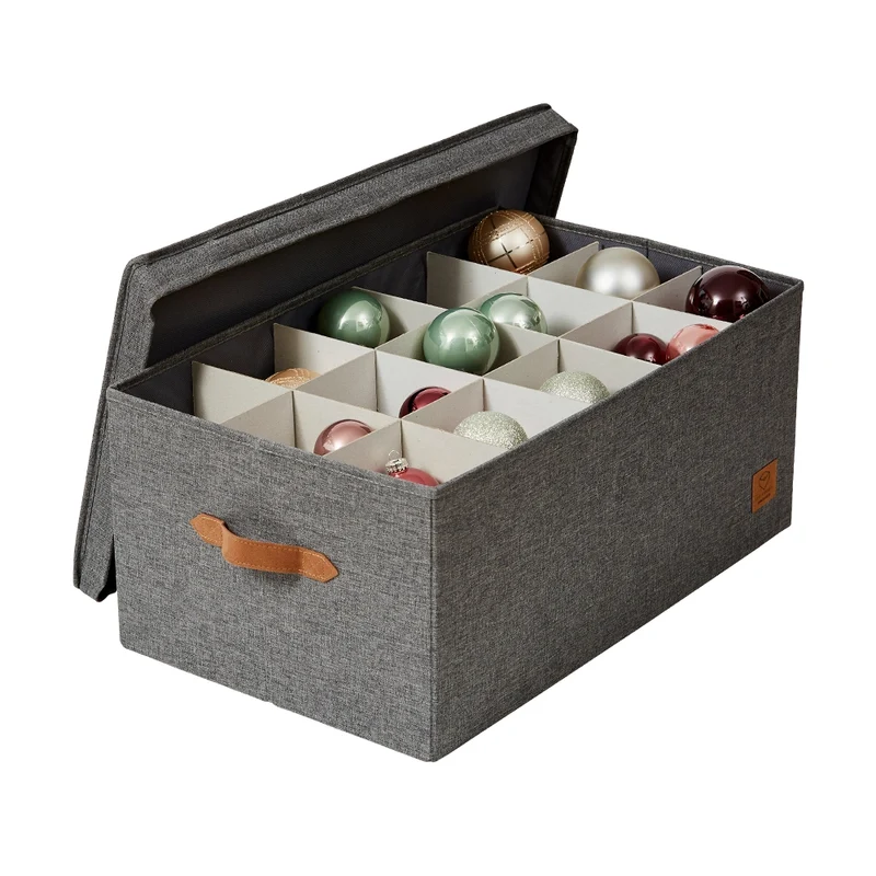 Weihnachtskugeln Aufbewahrungsbox grau 30 Kugeln Store It