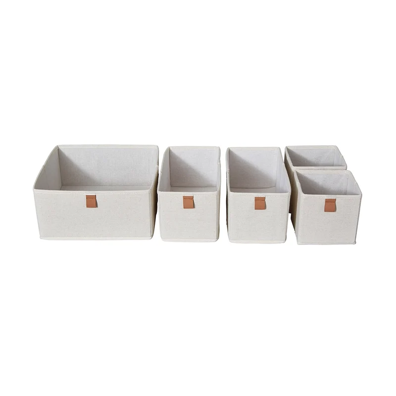 Schubladenkorb beige 5-teilig Store It